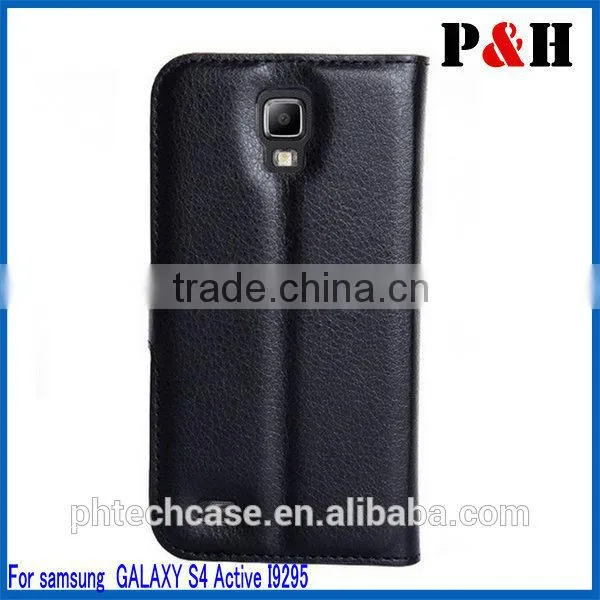 Stylish hot selling wallet leather case for samsung galaxy s4 active i9295
