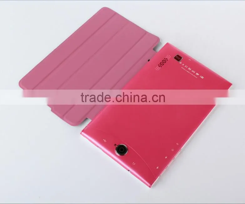 cheapest 7inch mtk8312 tablet pc with dual sim slots 3g phone calling function tablet pc with leather case cover