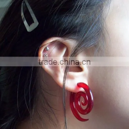 Fashion piercing jewelry wholesale charming natual opal stone plugs