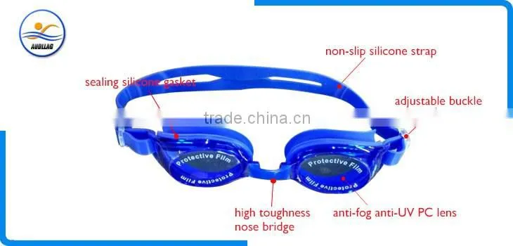 Chinese manufacturer wholesale professional safety fashionable anti-fog silicone swimming glasses for dive