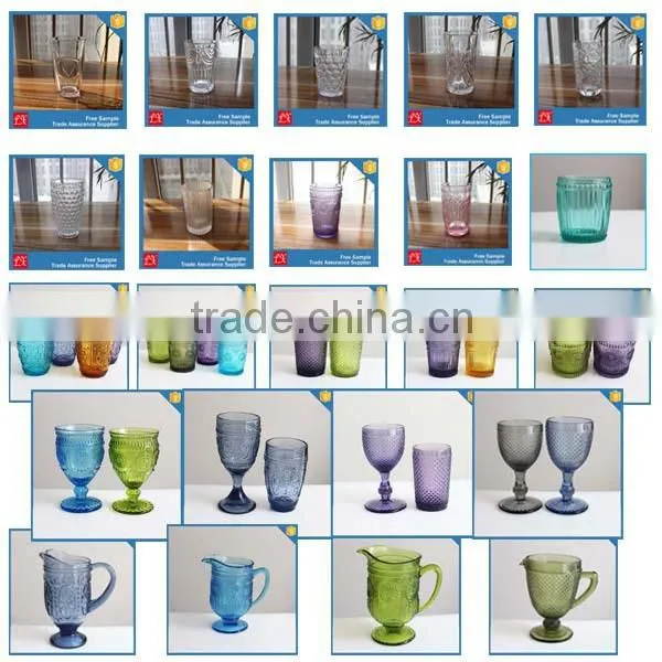 Old Fashion Carved Crystal Rock Glasses