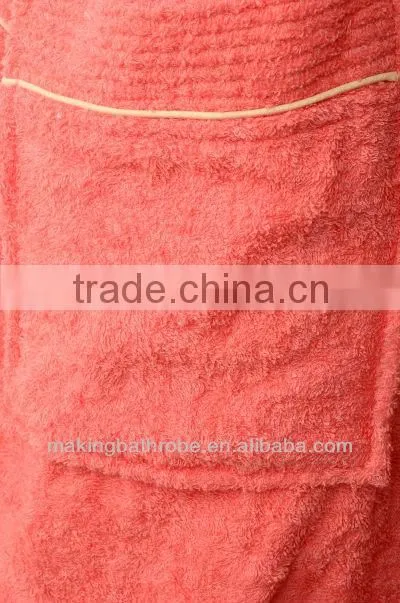 Red elegant long hooded bathrobes women