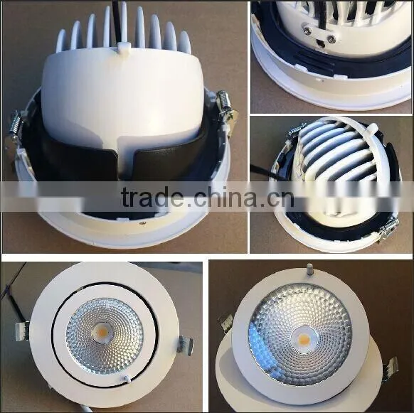 SAA approved cut out 145-150mm 20w 25w round dimmable led downlight with 360deg adjustable shop light