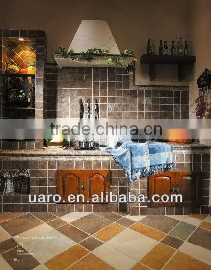 Glazed decorative vintage non-slip ceramic antique classic pattern stone tile