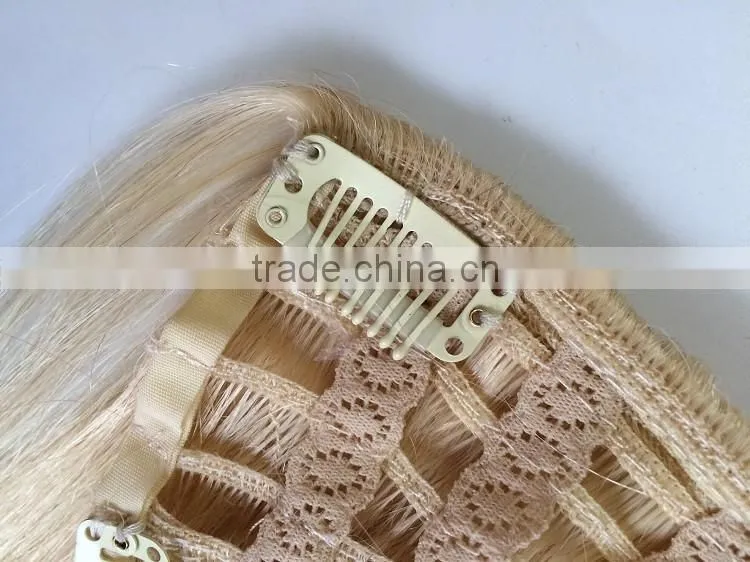 top quality 100% human remy hair one piece clip in human hair extensions