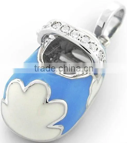 Baby shoe design 925 sterling silver pendant