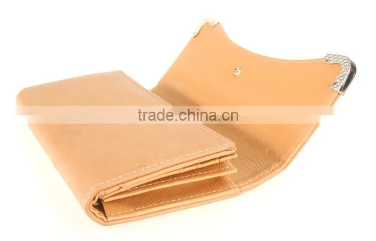 Cute heart design pu leather female long Wallet