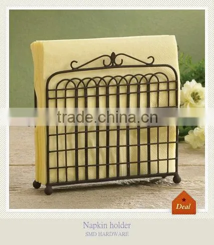 Metal square antique napkin holder