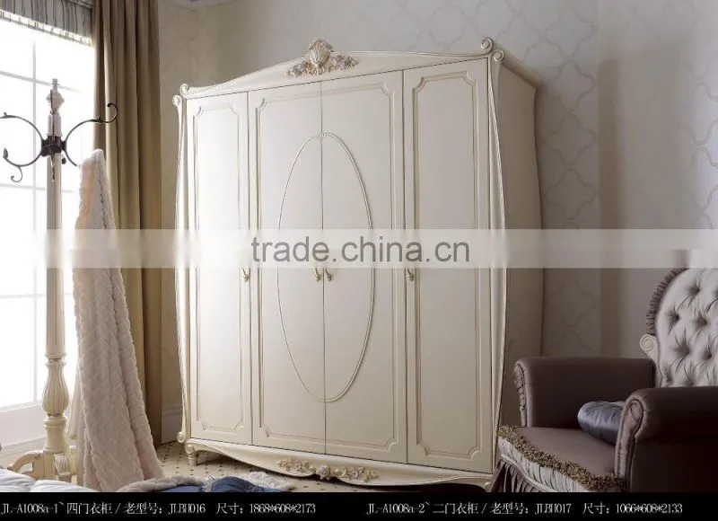 New Classic European And America Style Carved Bedroom Furniture Bed Bedside table Wardrobe Dressing table Bench Royal Chair