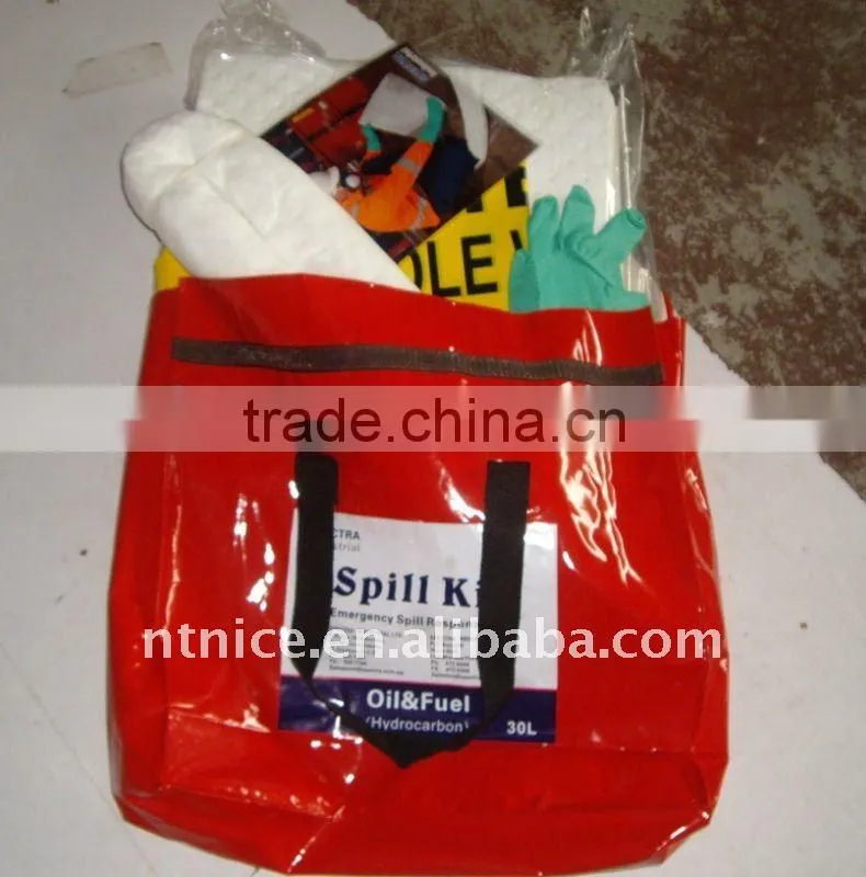 PVC bag economical oil-only spill kits 50L