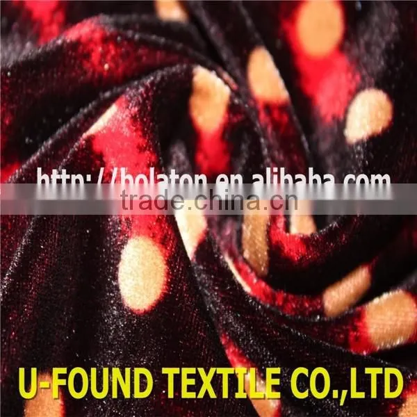 China Factory Red Beautiful Spot Korean Polyester Spandex Fabric,Hot Selling In India And Middle East Market