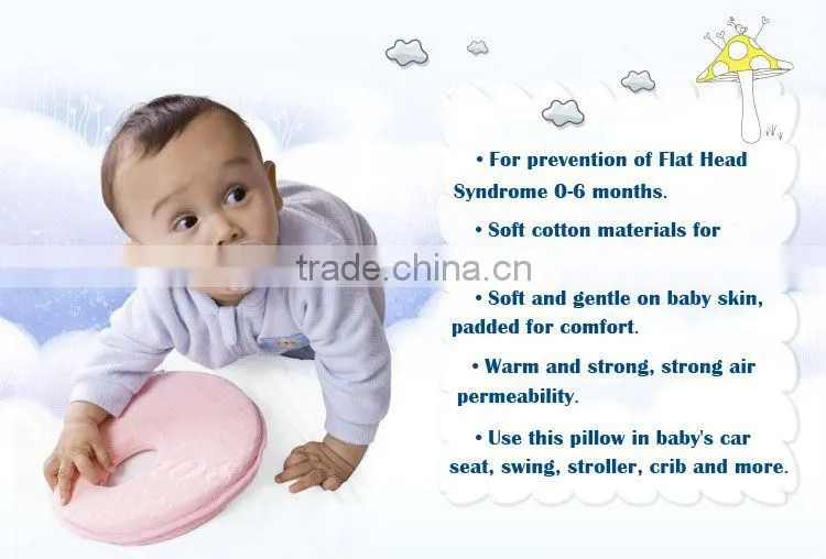 100% Cotton Soft and Comfort Newborn Baby Infant Pillow Flat Head Baby Pillow