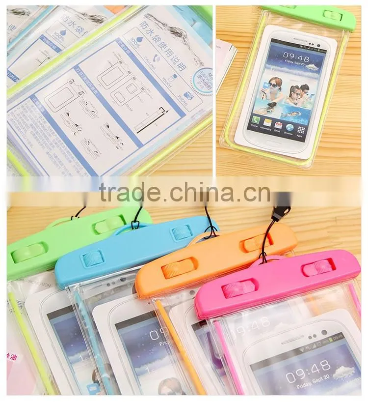 Alibaba express wholesale price fluorescenet waterproof camera bag, waterproof bag for phone