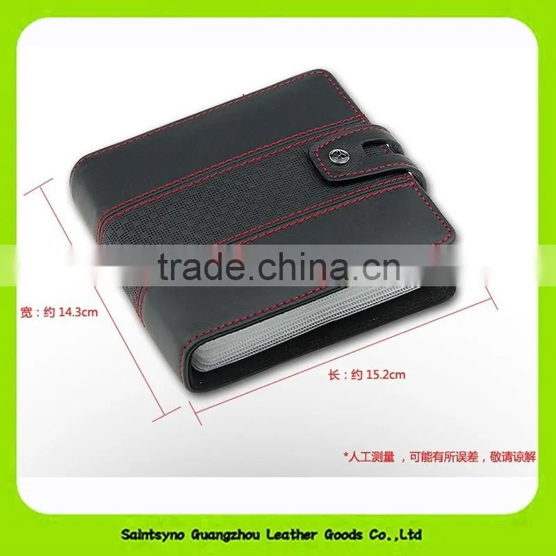 1504 Classic high quality wholesale promotional gift pu leather cd bag/cd holder/cd case