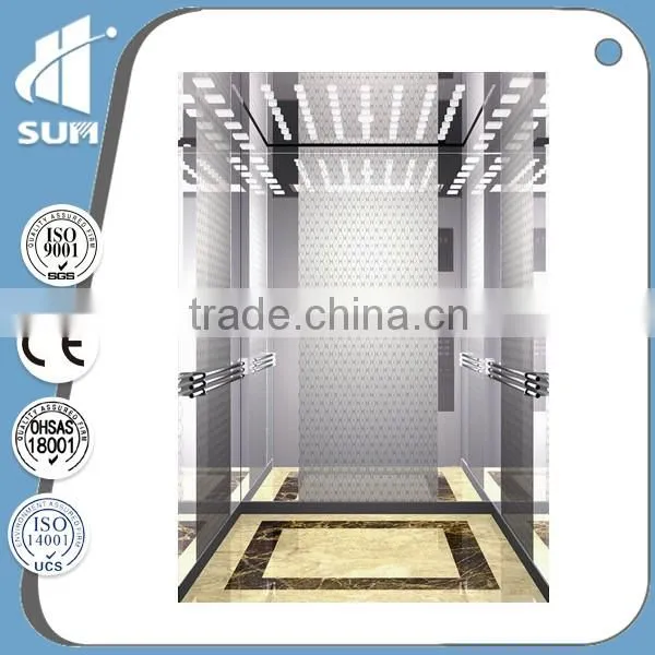 CE certificate big capacity speed 1.5m/s building elevator