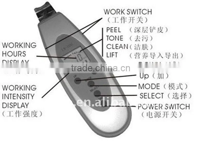 LCD ultrasonic facial scrubber machine (JB-1056)