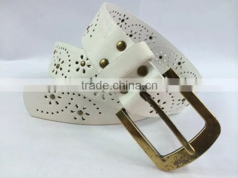 white fashion metal rivet belts fashion studded belts
