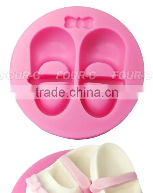 Silicone embossing cupcake mold,baby booties fondant decorating mold, newest cake decoration