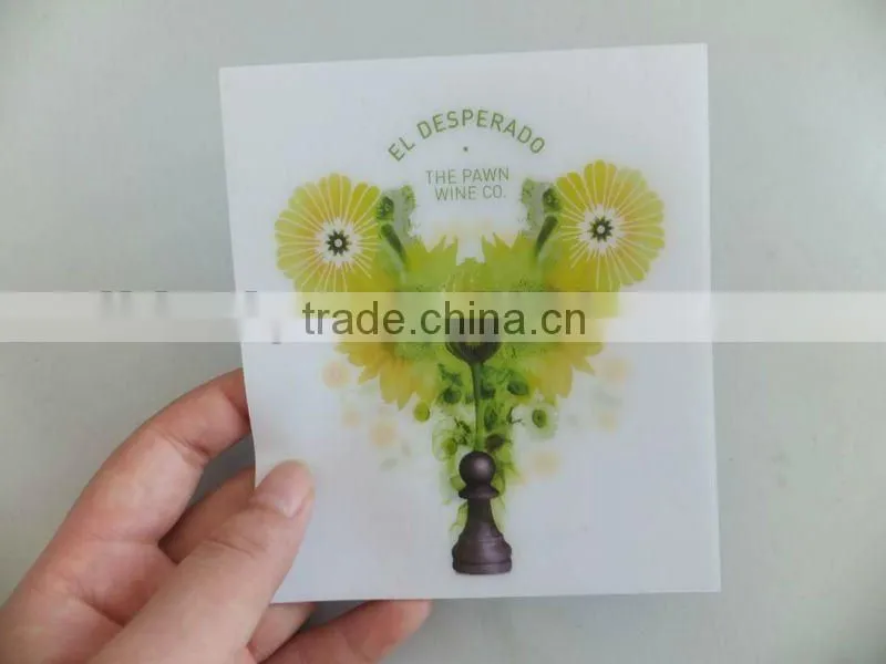 PVC 3D Lenticular sticker, Wine Bottle Label, PVC label