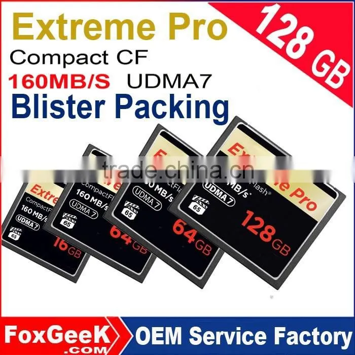4K Video Extreme Pro Compact Flash CF Card UDMA7 160MB/s CF Memory Card 16 32 64 128 GB for Canon Nikon Camera