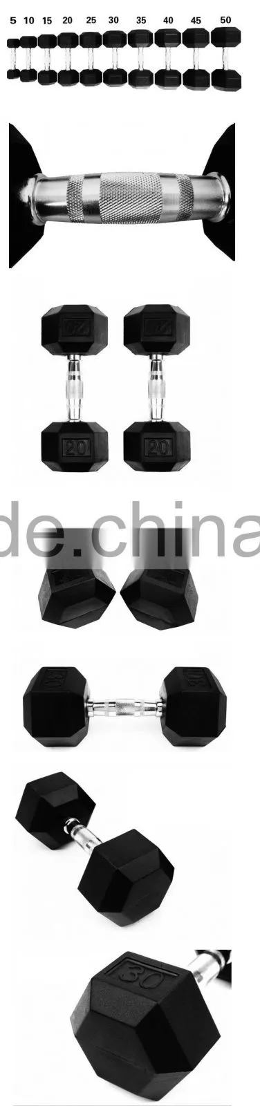 Rubber Hex Dumbbells