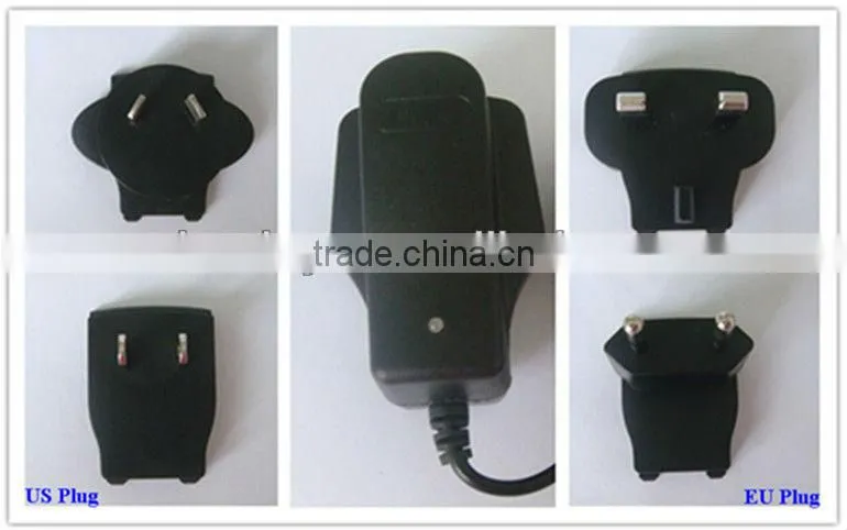 UL,CE,SAA 5W 12W interchangeable plugs adaptor 5V 2A 12V1A Switching Power AC/DC Adapters