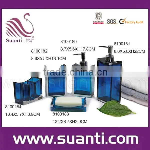 bule wholesale custom bath set china