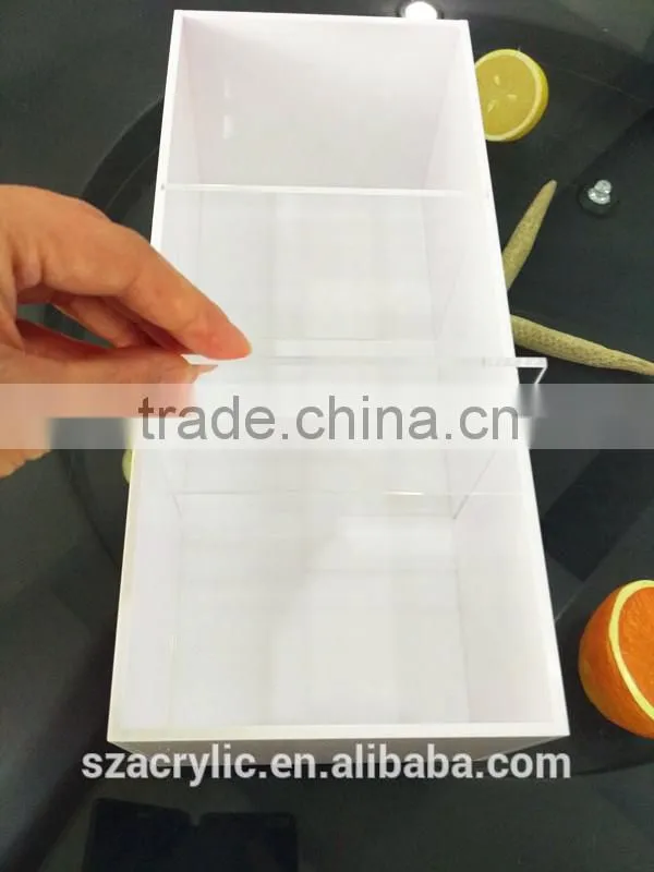 White Acrylic Plastic Box Customized