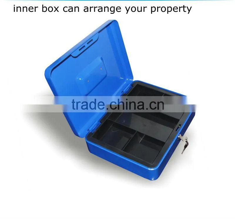portable safe box with key lock can be cash box metal detector
