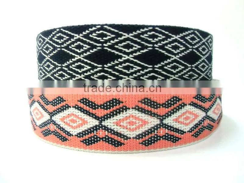 2014 Jacquard webbing 1"-new design cotton jacquard webbing 1" wide FT-WB527