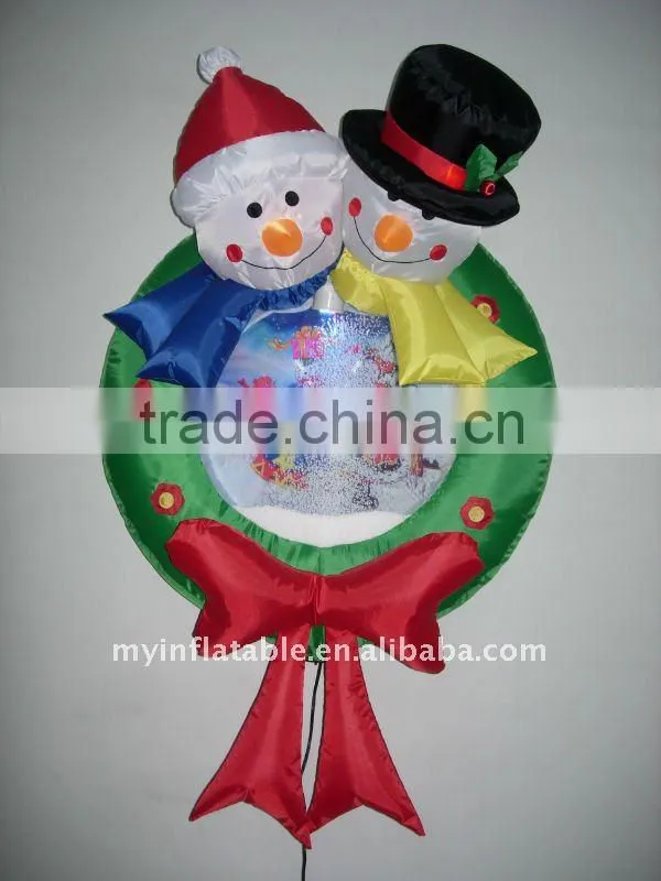 inflatable Christmas tree with snowman christmas decorations