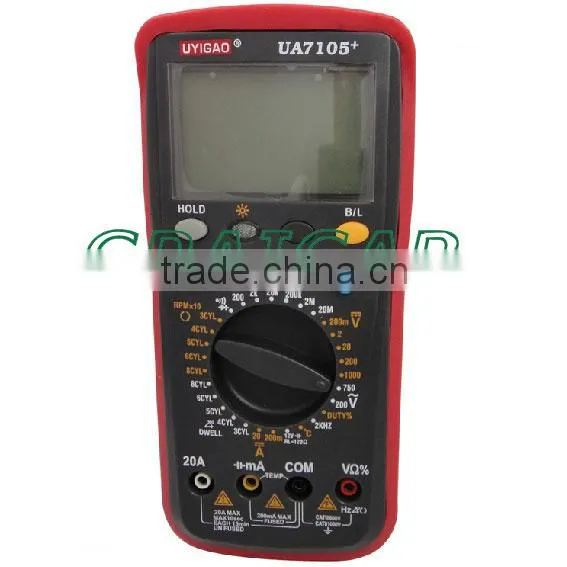 LCD Digital Display AC DC Ohm Resistance Meter UA7105+ Multimeter