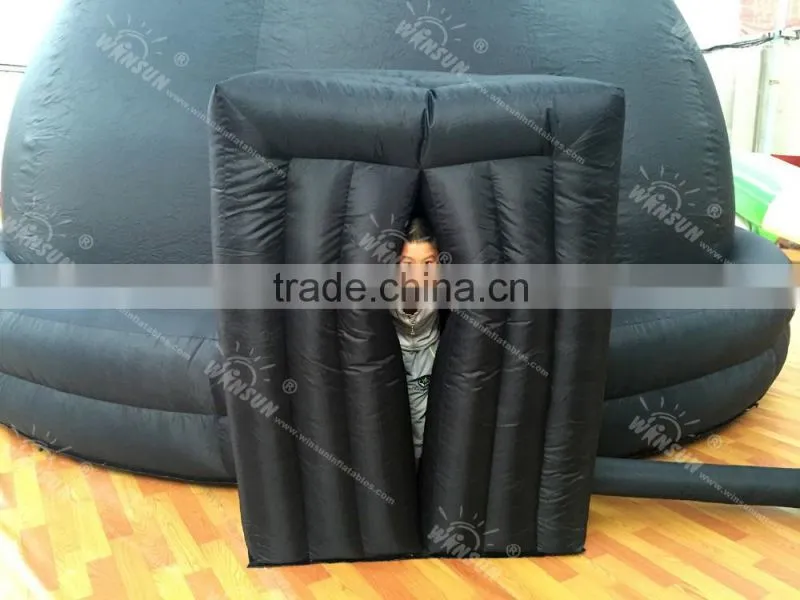 Certified by US or CE black 5m diameter inflatable planetarium tent used outdoor inflatable tent for kids