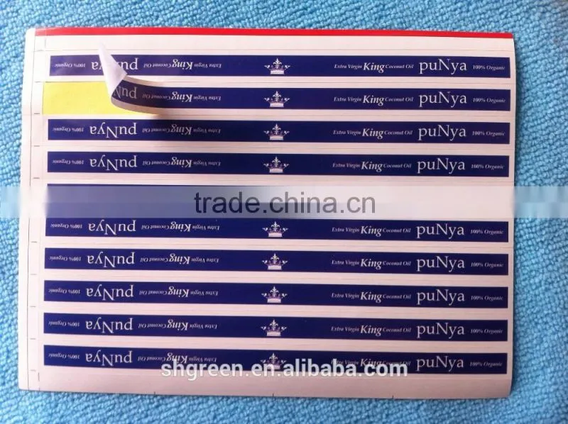 Navy blue long strip vase sticker