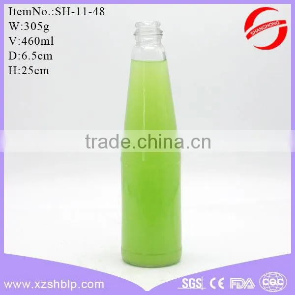 liquid packing glass juice bottle with printing logo wholesale