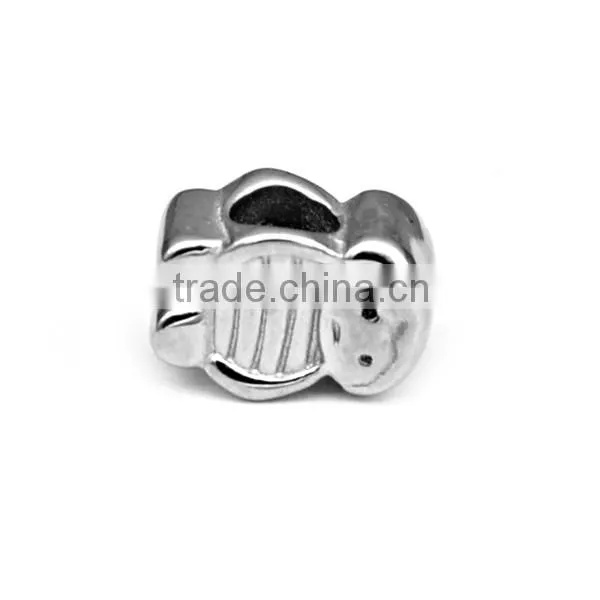 Hot sale silver DIY jewelry accessories stainless steel hole loose beads