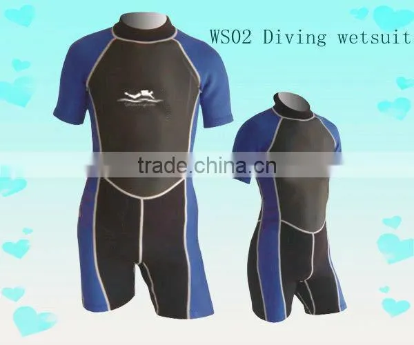 hot selling short sleeves and short pants men scuba diving wetsuit WS02