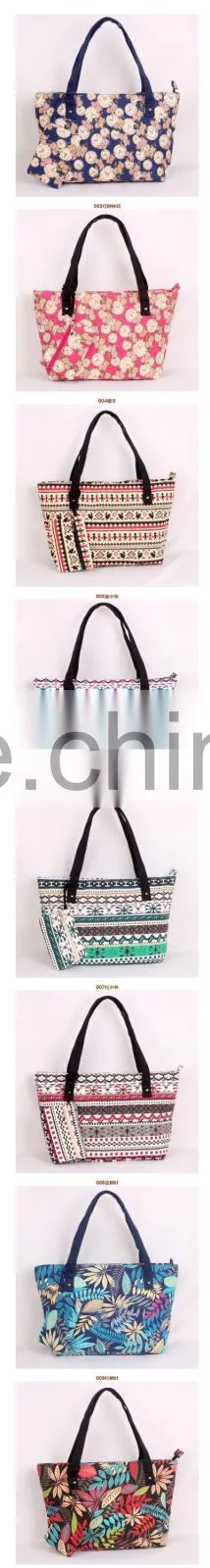 2016 printing canvas tote bag with cosmetic bag(CAS16-002)(CAS16-002)
