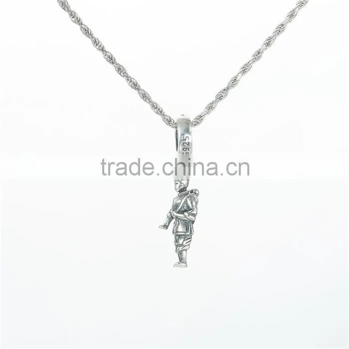 Accient Solider Metal Charms European Charm Bracelet Necklace 100% Real 925 Sterling Silver S197 Best Gifts For You Or Friends