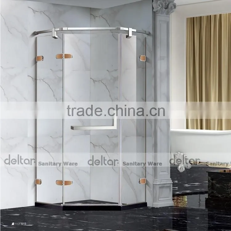 prefab small cheap Shower Enclosure whole diamond shaped Room / glass cubic bath screen