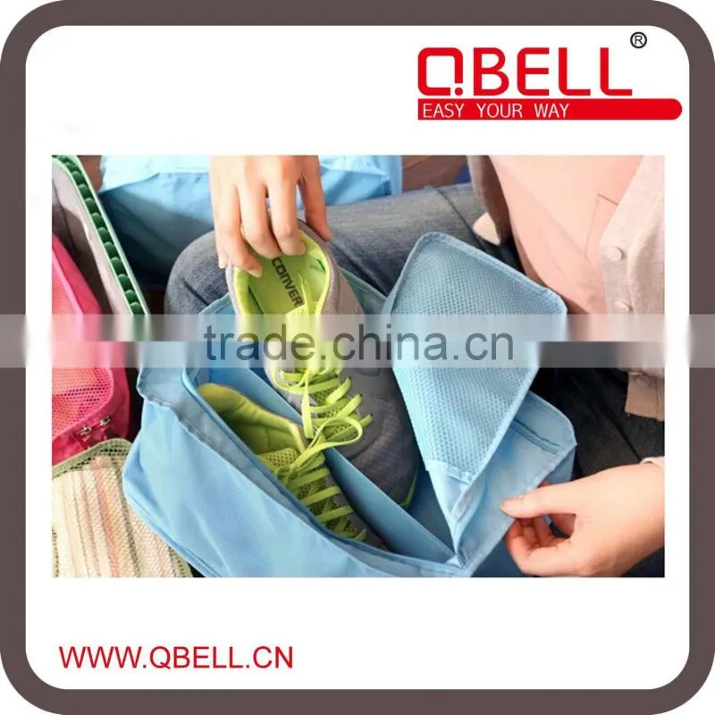 Convenient Colorful Foldable Travel Shoe Bag/shoe storage bag