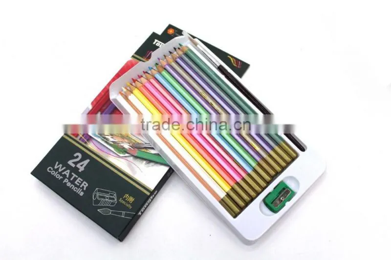 Wholesale 24pcs Watercolor Pencils Set In paper Box Professional