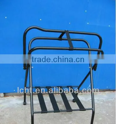 Floor-type Folding Saddle Rack With Black Nylon Straps