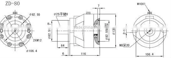 ZD 80 20-25 Bar Pressure Steel Hydraulic Brakes