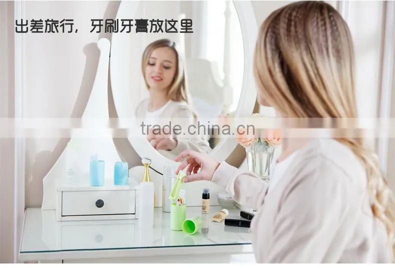 portable mini waterproof traveling washing storagebox with cover/toothbrush cup --fruit green JY029-3
