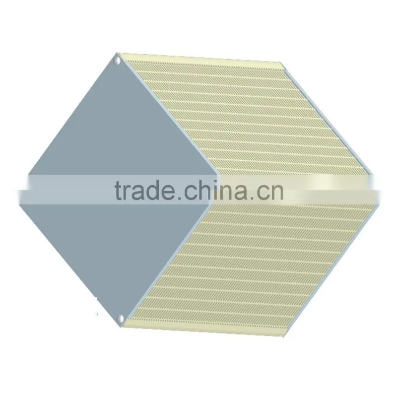 Air cooled and heated heat exchanger core