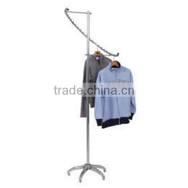 Fashionable metal spiral garment rack