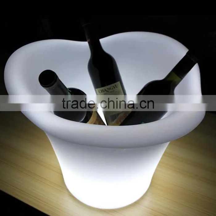 colourful waterproof led lighting up ice bucket for party