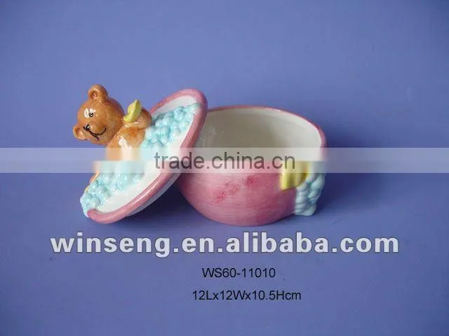 hot selling Cat and Fish decorative ceramic cake holder