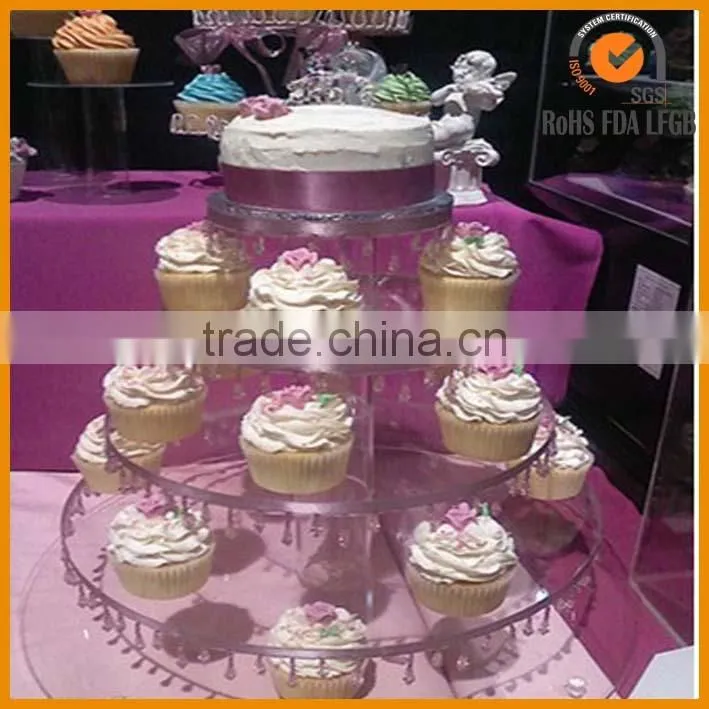 good quality 7 Tier /5 Tier /4 Tier Round acrylic Cupcake Tower Stand